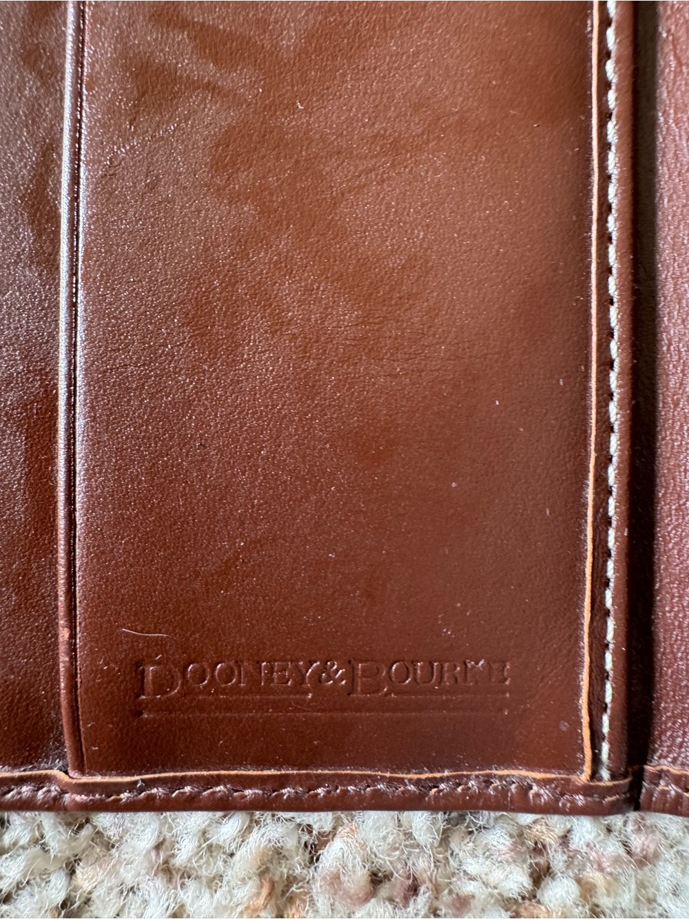 Vintage Dooney & Bourke Monogram Jacquard Bifold Wallet - Brown & Tan - Picture 6 of 7